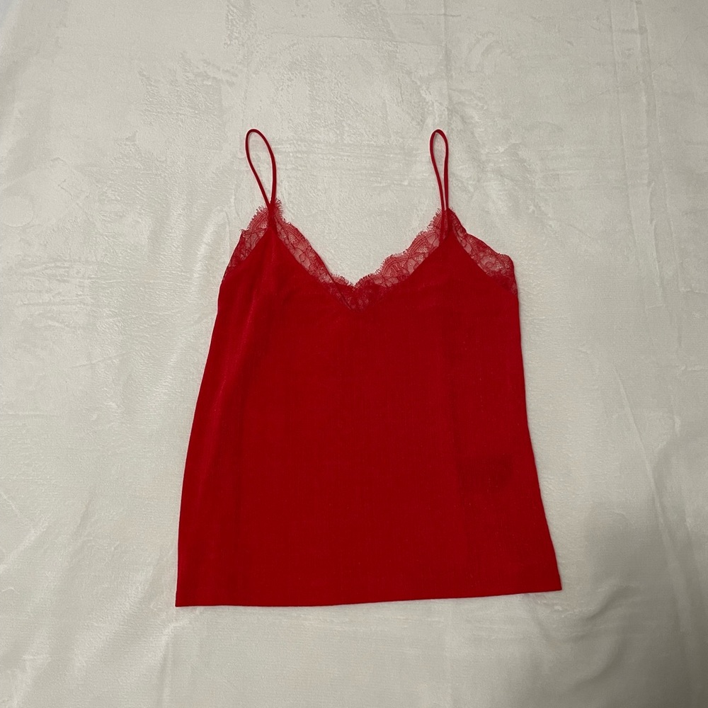 Red lace top